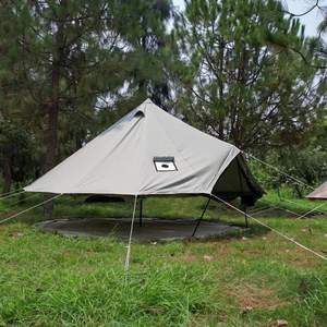 Tienda de Campaña Tipo Campana de Lona Impermeable de Alta Calidad de 4 Metros con Postes y Estacas de Hierro, Ideal para Acampar con Amigos y Familiares - Product Image 1