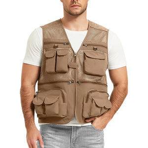 Chaleco de Pesca Estilo Urbano para Hombre, Transpirable, Ropa Casual, Fabricante de Ropa, Mejor Producto, Chaleco de Pesca Liso para Hombre - Product Image 1