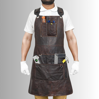 Tablier de Chef en Cuir Ajustable Premium, Logo Personnalisé, Couleur Personnalisable, OEM/ODM Disponible, Fabriqué au Pakistan, Alif Trend, MOQ 15 Pièces, Unisexe Adultes