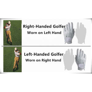 Logo personnalisé Cabretta Gant de golf en cuir véritable antidérapant doux respirant Premium léger poignées main droite en peau de mouton - Product Image 5