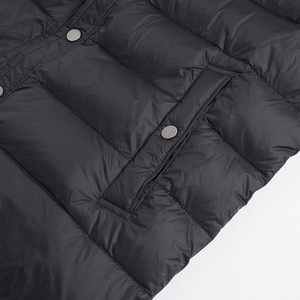 แจ็คเก็ตพัฟเฟอร์สีดำแฟชั่นคุณภาพสูงสำหรับผู้ชายแบบ OEM แจ็คเก็ตซิปสำหรับใส่ในฤดูหนาว - Product Image 5