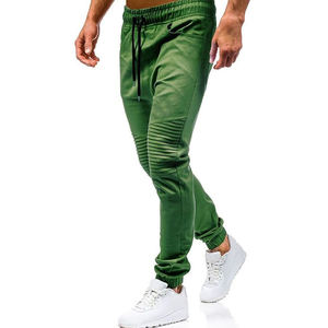 2024 personnalisé haute qualité mode couleur verte hommes sport Joggers taille haute lâche cordon Joggers hommes pantalons - Product Image 3