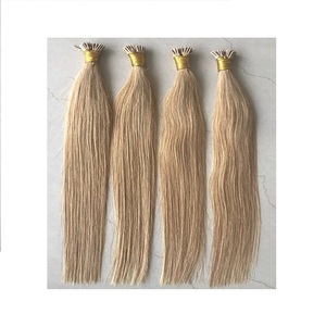 Wholesale 20 Inch Unprocessed Remy Virgin Cuticle Aligned I Tips No 27 <b>Silky</b> Shine Straight Wave Bundle Human Hair Extension - Product Image 2
