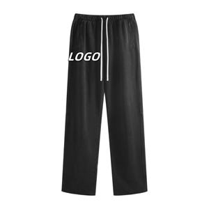 Pantalons de survêtement surdimensionnés et lourds, lavage à l'acide personnalisé, ample, 380 g/m², uni, personnalisé, jambes larges, pantalons de survêtement pour hommes - Product Image 2