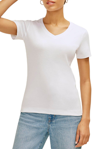 Camisetas de talla grande para mujer, venta al por mayor, camisetas de manga corta 100% algodón para mujer - Product Image 4