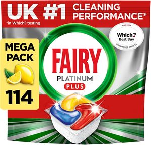 Tablettes lave-vaisselle Fairy Platinum+ Complete, 114 unités, lot de tablettes lave-vaisselle - Product Image 3