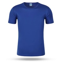 T-shirt de course décontracté personnalisé en popeline, séchage rapide, effet rafraîchissant, teint en pièce, logo OEM, coupe classique, pour l'été