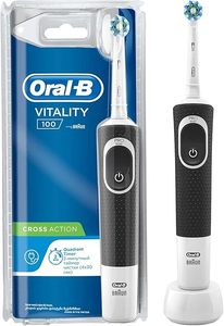 Brosse à dents électrique Oral-B Vitality 100 Cross Action avec écran LED intelligent, rechargeable, pour adultes et familles, parfum fraise - Product Image 2