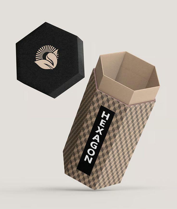 Embalaje de caja de tubo hexagonal