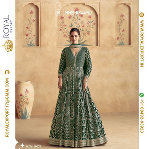 Presentamos colecciones de trajes de fiesta de diseñador exclusivo Real Georgette Heavy por Fabricación de Royal Export en Surat Gujarat - Product Image 4