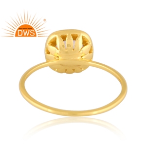 Best Designer Sterling Silver 18K Gold Plated Natural Rainbow <b>Moon</b> Stone Gemstone Stackable <b>Ring</b> Demi Fine Jewelry Manufacturer - Product Image 4