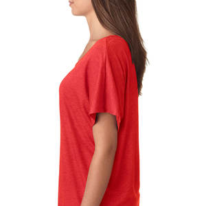 T-shirt basique pour femme en maille extensible à col rond et manches courtes, ourlet arrondi, couleur unie - Product Image 6