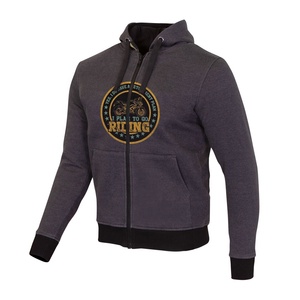 Sudadera con capucha de armadura de motocicleta para mujer, protectores aprobados por la CE Kkevlar en zonas de impacto, Sudadera con capucha con cremallera de malla fija - Product Image 2