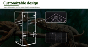 <span class=keywords><strong>Terrarium</strong></span> pour araignées sauteuses et tarantules en acrylique transparent de 3x3x6 pouces avec boîte magnétique miniature, cage pour animaux de compagnie - Product Image 6
