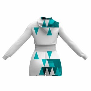 Conjunto de chándal deportivo con estampado elegante para mujer personalizado de talla grande ecológico para deportes de invierno - Product Image 4