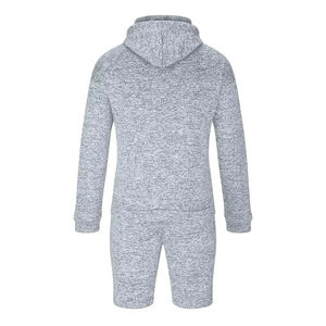 Fashionable Cotton <b>Short</b> Sets Pullover Full <b>Sleeves</b> <b>Hoodie</b> with Custom Logo Printed Casual Winter Fleece Style New Design - Product Image 4