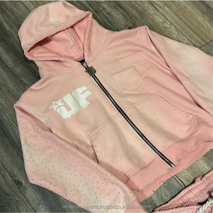 Conjunto de Sudadera con capucha de algodón estampado para hombre, conjunto de sudaderas con capucha y pantalones de chándal lavado ácido personalizado de alta calidad - Product Image 2