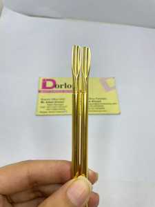 Outil de manucure à marque privée, pousse-cuticules doré en acier inoxydable, double extrémité cuillère et plat, bâtonnet à ongles, outils de nail art - Product Image 5