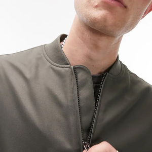 2024 Men's Casual Bomber <b>Jacket</b> High Fabric Lightweight <b>Zipper</b> Streetwear Autumn Sport Outdoor New Fashionable Men's Outerwear - Product Image 3