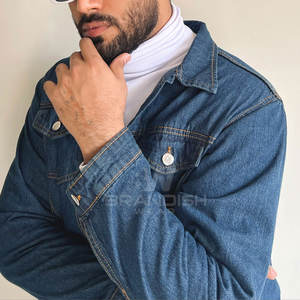 แจ็กเก็ตยีนส์สำหรับฤดูหนาวเสื้อแจ็กเก็ตใส่สบายระบายอากาศได้ดี - Product Image 3