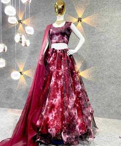 Séquence de broderie georgette la plus choisie lehenga choli avec dupatta vêtements de mariage meilleur prix vêtement ethnique magasin pour femmes - Product Image 4