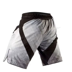 Shorts de grappling MMA de haute qualité, flexibles, respirants, à séchage rapide, en Spandex/Polyester, personnalisables, conçus pour un ajustement sûr et facile. - Product Image 2