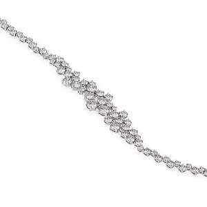 เพชรเม็ดกลม VVS น้ำแข็ง2มม. 3มม. 4มม. 5มม. สร้อยข้อมือเทนนิสสี925สเตอร์ลิงเงินสำหรับผู้หญิง - Product Image 5