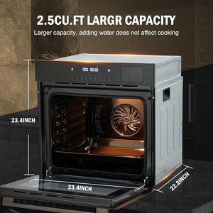 Horno eléctrico de pared con temporizador incorporado de 2.5 pies cúbicos, negro - Product Image 6