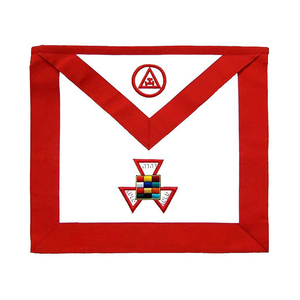 Custom Embroidered 3D Classical Style Solid Color Lodge Shape <b>Sew</b>-On Badge with Safety <b>Pin</b> for Bags-Master Mason Brand - Product Image 4