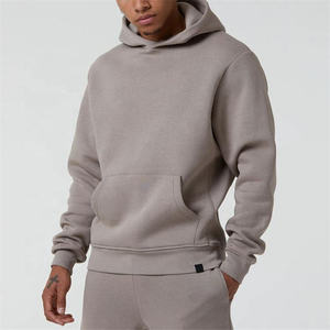 Nouveau logo personnalisé hommes régulier ajusté à capuche 100% coton uni blanc surdimensionné pull à capuche avec poche hommes - Product Image 6