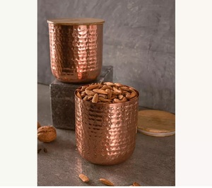 Square Shape Metal Canister Excellent Quality White Coated Handmade Storage <b>Box</b> Customized Size Inexpensive Metal Container - Product Image 5