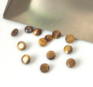 ตาเสือธรรมชาติอัญมณีหลวมแบบเจียระไนขนาด3-40มม. สีน้ำตาลสำหรับการทำเครื่องประดับ - Product Image 3