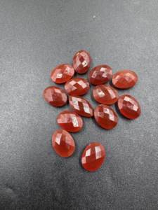Piedra preciosa suelta de ónix rojo Natural de alta calidad, corte a cuadros de Briolette, forma ovalada, 15x20mm, 1kg, a la venta, lista para exportar - Product Image 2