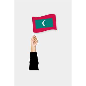 Portable Maldives Cheerleading Flag for Indoor and Outdoor Practices - Product Image 1