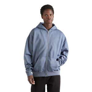 เสื้อมีฮู้ดแบบสวมศีรษะของผู้ชายเสื้อโอเวอร์ไซส์ทำจากผ้าฝ้าย100% ปรับแต่งได้ชุดแนวสตรีทวินเทจที่มีซิปสีจางลงสำหรับฤดูหนาว - Product Image 1