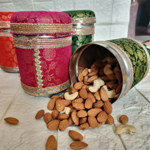 Boîte décorative Bhaji en acier inoxydable, cadeau de retour de mariage Ganesh Chaturthi Laddu Container,Shagun PujaFavor Indian Ceremony Dabba - Product Image 1