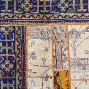 พรมวินเทจตุรกี ขนาด 3.5x8.9 ฟุต สีน้ำเงินล้วน - Product Image 4