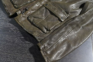 Veste en cuir d'hiver pour hommes personnalisée de haute qualité avec produit à col montant du Pakistan - Product Image 5