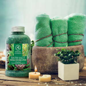 Aromatika para Baño Corporal con Sal Marina Natural de Pino, 600g, con Aceite Esencial Tonificante para una Relajación Profunda - Product Image 2
