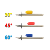 Cuchilla de corte JEEFOO con anillo de seguridad, cabeza grande, alargada, longitud 24.5mm, especial para caja de engranajes de plotter oscilante Roland