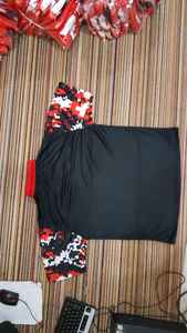 T-shirt personnalisé en jersey élasthanne en coton pour hommes, manches longues, broderie simple et décontractée, teinture par immersion, dernier logo imprimé en tricot véritable - Product Image 4