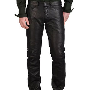 Pantalones de cuero ligeros informales rectos de longitud Regular de alta calidad 100%/Tela de secado rápido de calidad superior hecha - Product Image 1