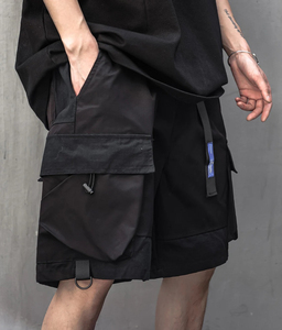 Pantalones cortos de nailon con bolsillo y cremallera para hombre, pantalones cortos Cargo de verano transpirables, pantalones cortos de entrenamiento, pantalones cortos Cargo de gran tamaño - Product Image 4