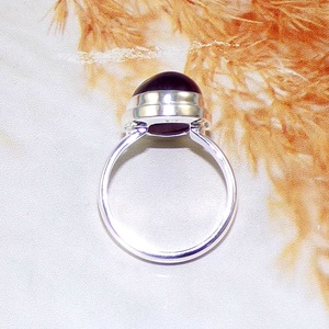 925 Sterling <b>Silver</b> Minimalist Fine Ring <b>Handmade</b> with February Birthstone Oval Cut Amethyst Wedding Anniversary Gift - Product Image 6