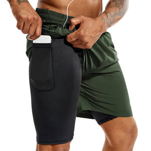 Alta calidad elástico Fitness Casual entrenamiento hombres pantalones cortos entrenamiento secado rápido Streetwear transpirable deportes sudor gimnasio pantalones cortos para hombres - Product Image 1