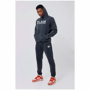 Chándal unisex de felpa francesa con lavado ácido, 100% algodón, pantalones de chándal pesados, Conjunto de sudadera con capucha, logotipo personalizado, técnica bordada de invierno Me - Product Image 6