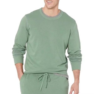 Wholesale Professional Eco-Friendly Breathable Polyester/Cotton Winter Sweat Suits for <b>Men</b>-Custom Color Blank <b>Pullover</b> - Product Image 1