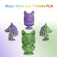 Filament PLA mat bicolore/tricolore HELLO3D 1 kg, 1,75 mm, surface givrée, faible brillance, haute précision, 330 m, 0,02 mm, vente en gros officielle