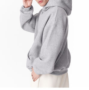 Mens Oversized Loose Fit Hoodie 100% Cotton Winter Warm <b>Thick</b> <b>Fleece</b> Applique Custom Print Embroidery Pocket Wholesale - Product Image 3