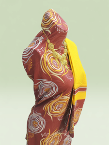 Conjunto de Vestido Dirac Tejido en Color Marrón y Amarillo Premium - Elegante Traje Tradicional Somalí para Bodas y Eventos Especiales para Niñas - Product Image 2